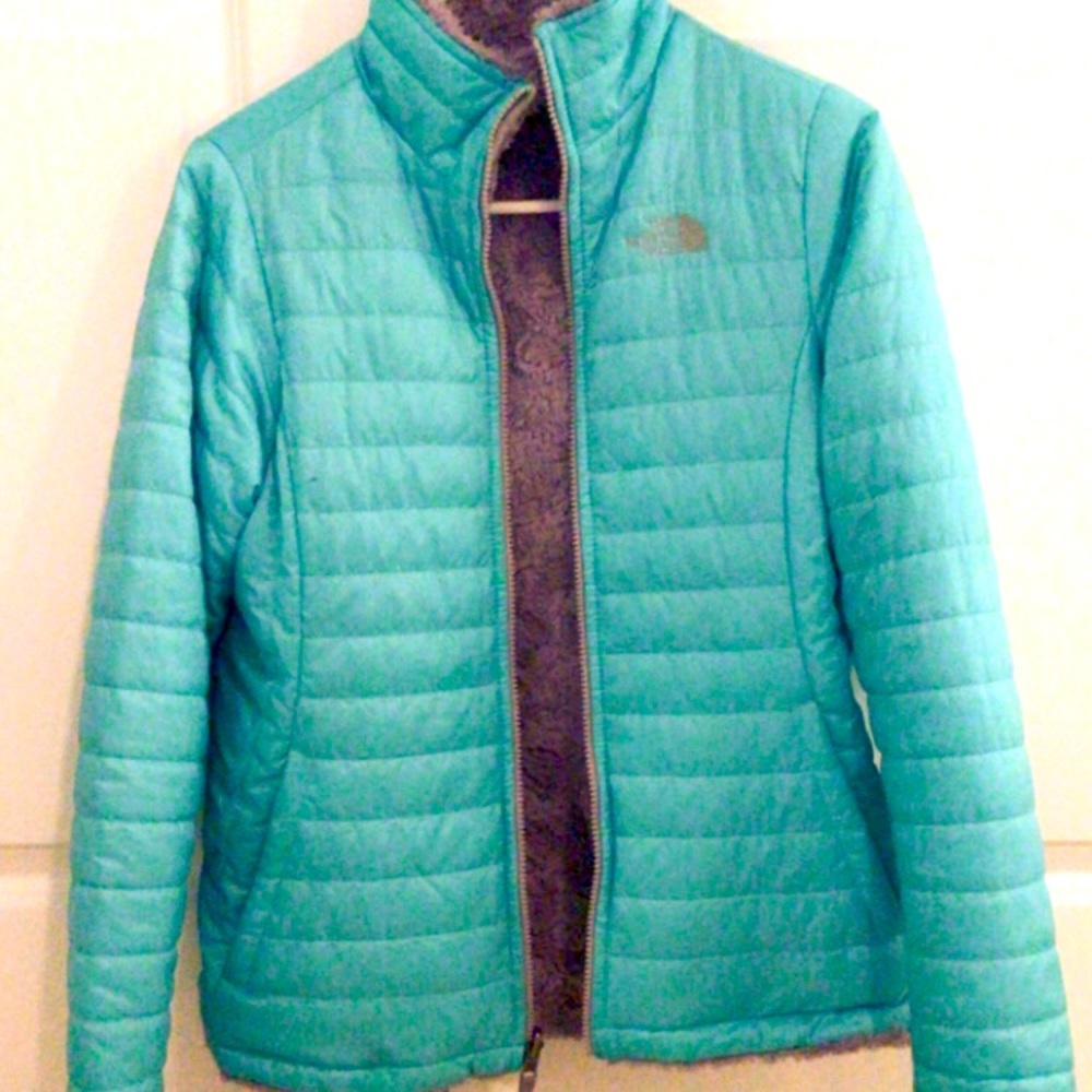 North Face Teal Reversible Winter Jacket!